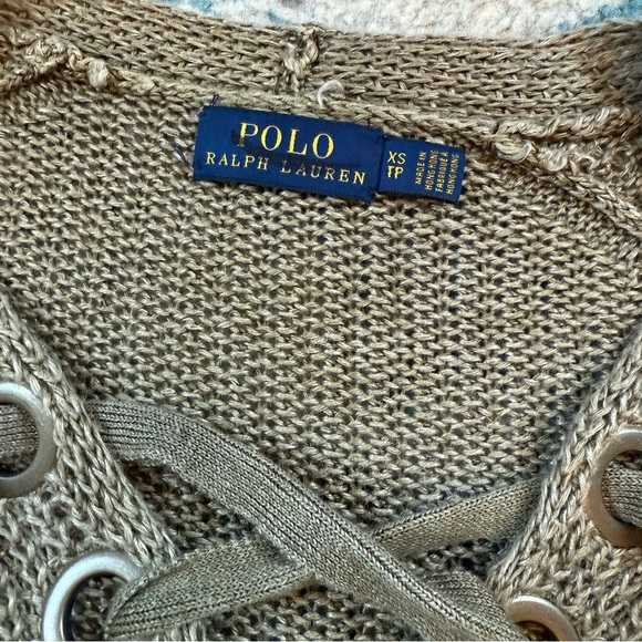 Polo Ralph Lauren Linen Lace Up Oversized Sweater Size XS - Picture 2 of 5